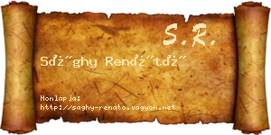 Sághy Renátó névjegykártya